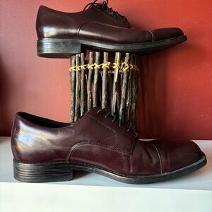 👛 (ANY 2/$40) Bostonian Dark Burgundy Men's Oxfords with Leather Uppers